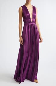 Ulla Johnson Lena Pleat Satin Gown