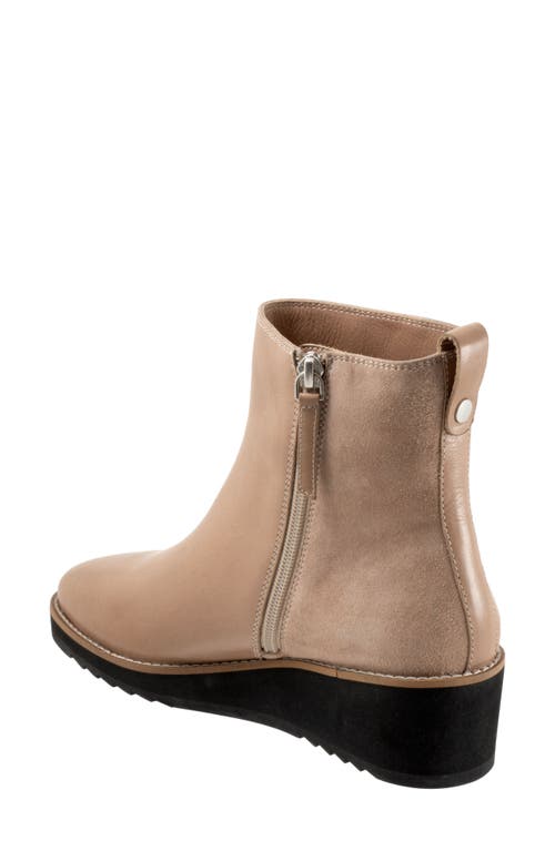 Trotters Wynona Platform Wedge Bootie In Brown