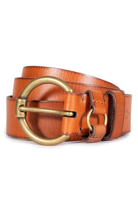 Leather Ring Keeper Belt