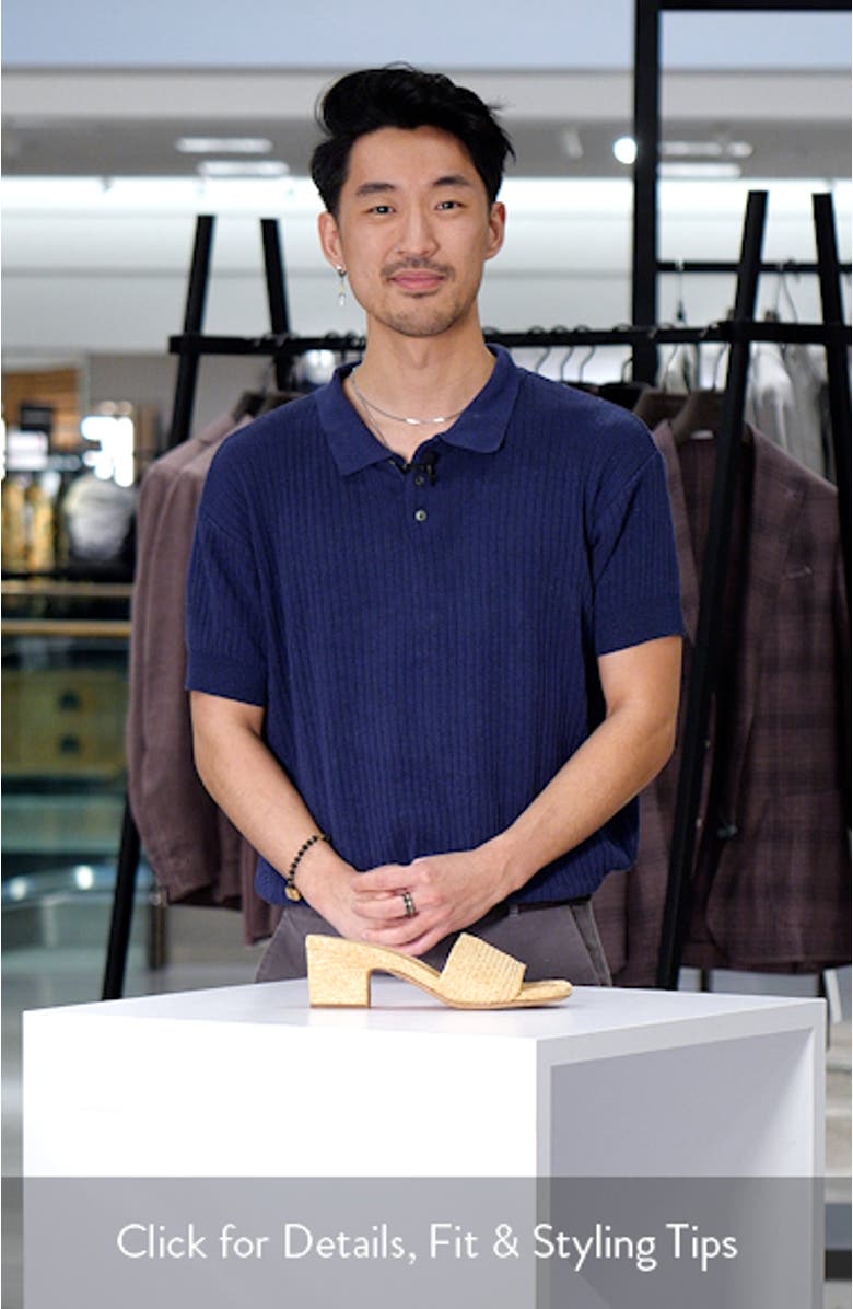 Ariana Raffia Slide Sandal, sales video thumbnail