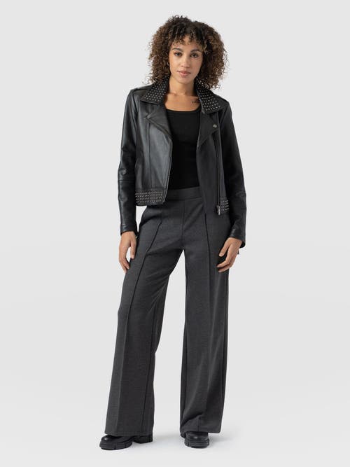 Saint + Sofia Keller Wide Leg Pant In Gray