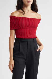 Luke Foldover Off the Shoulder Rib Top