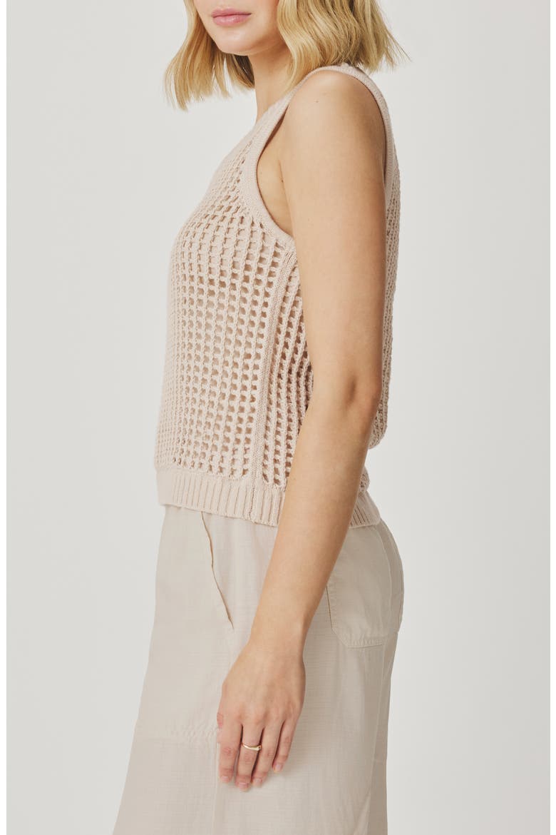 Camellia Open Knit Sleeveless Sweater, Alternate, color, FAWN BEIGE