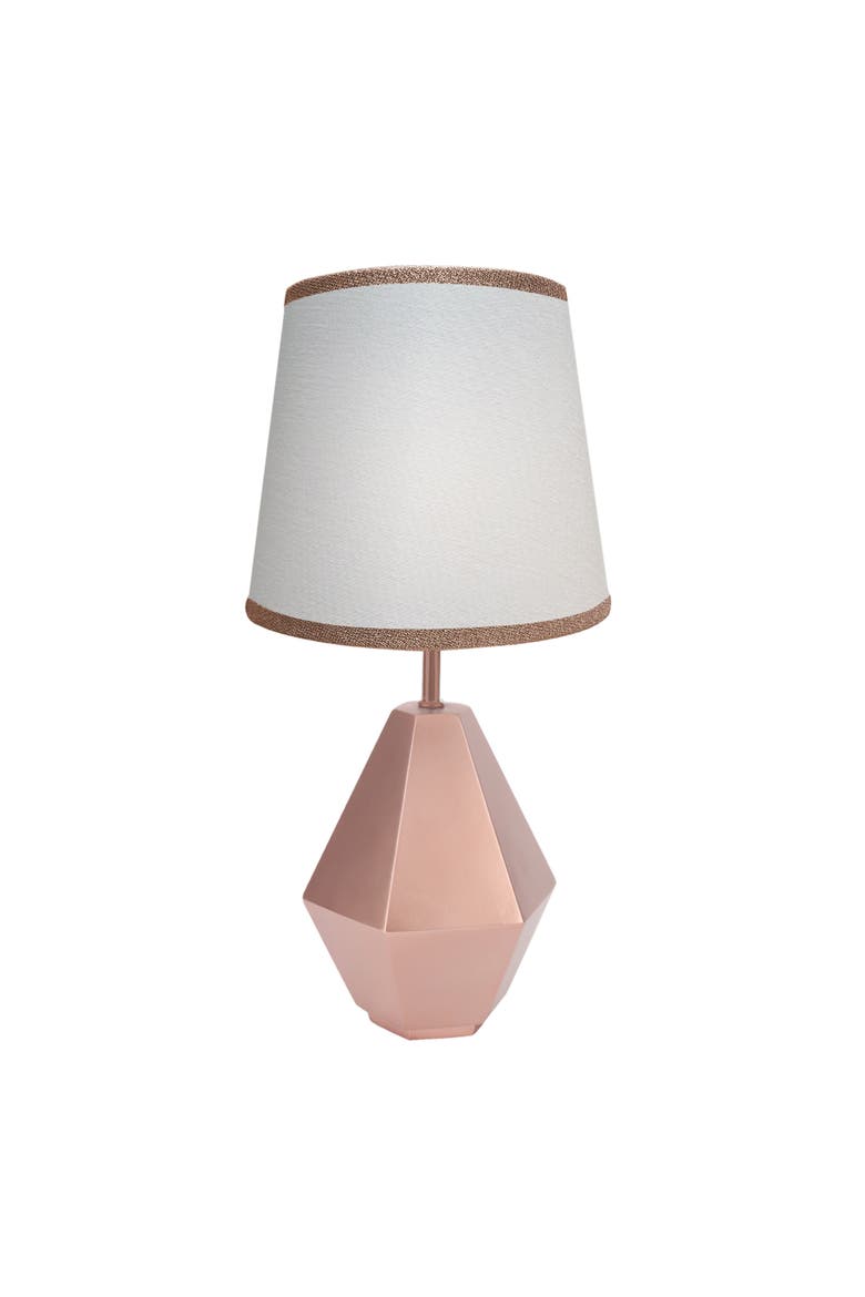 Modern Hexagon Nursery Lamp with Shade & Bulb, Main, color, Pink