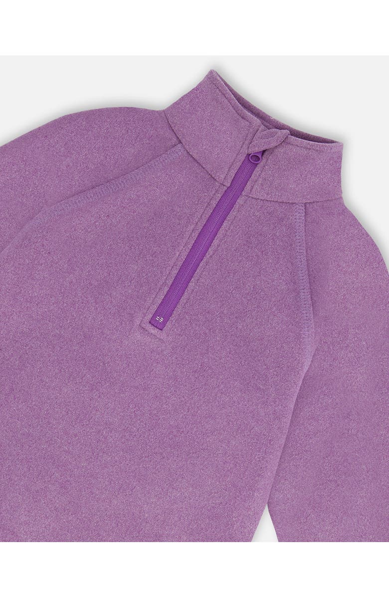 Deux par Deux Girl's Two Piece Thermal Underwear Set Purple, Alternate, color, 