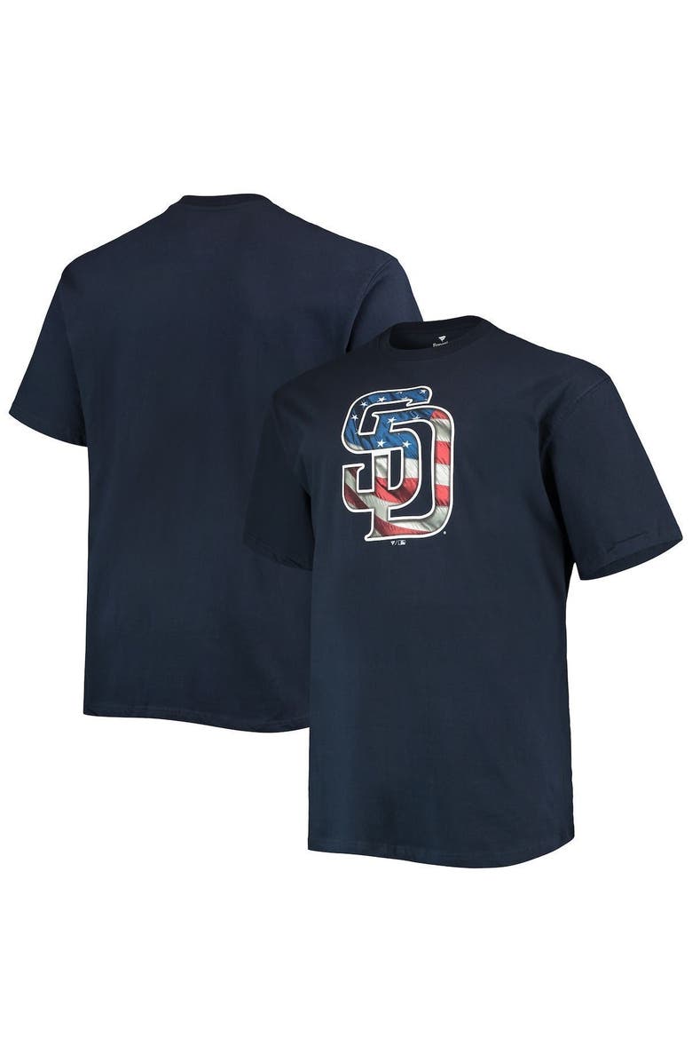 PROFILE Men's Navy San Diego Padres Banner Wave Big & Tall T-Shirt, Alternate, color, 