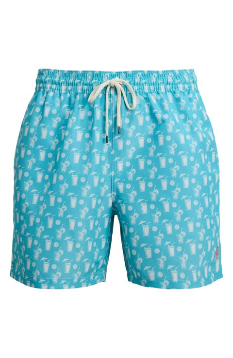 Traveler Classic Print Swim Trunks
