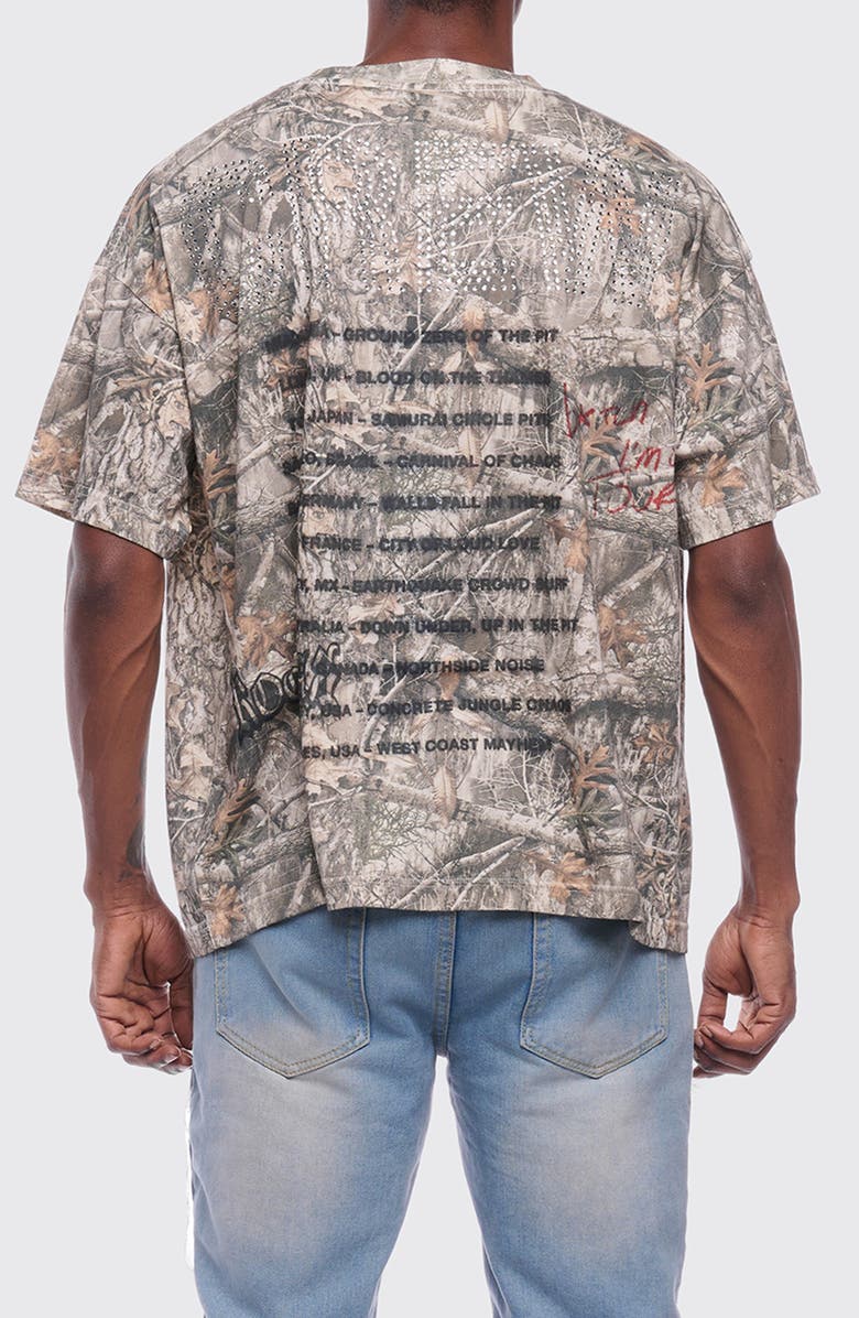 Rolling Loud Camo Chaos Rhinestone Embellished Graphic T-Shirt, Alternate, color, Camo