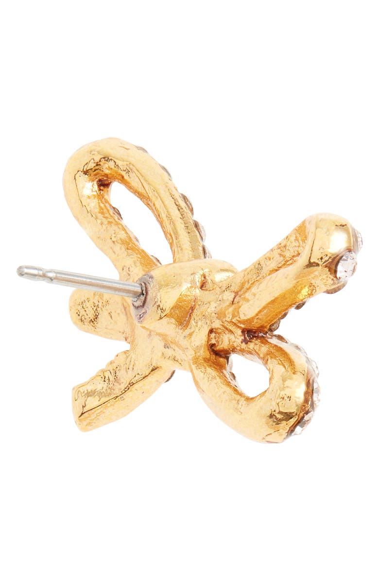 Oscar de la Renta Crystal Mini Bow Earrings, Alternate, color, 