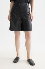 Scotch & Soda High Waist Faux Leather Shorts