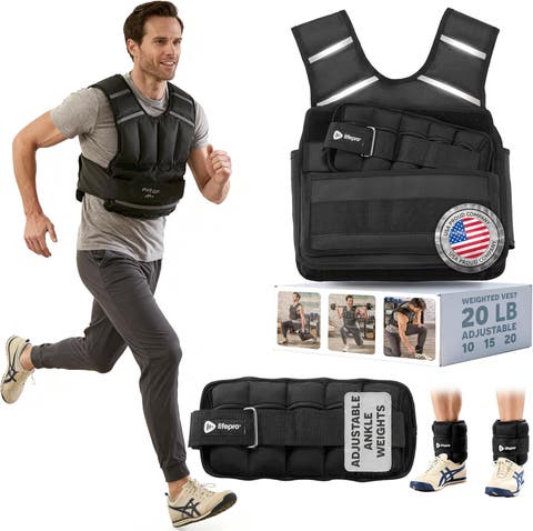 Flexvest Adjustable Weighted Vest for Women & Men 15 or 20 lb Workout Vest for Running, Cardio, Strength Training