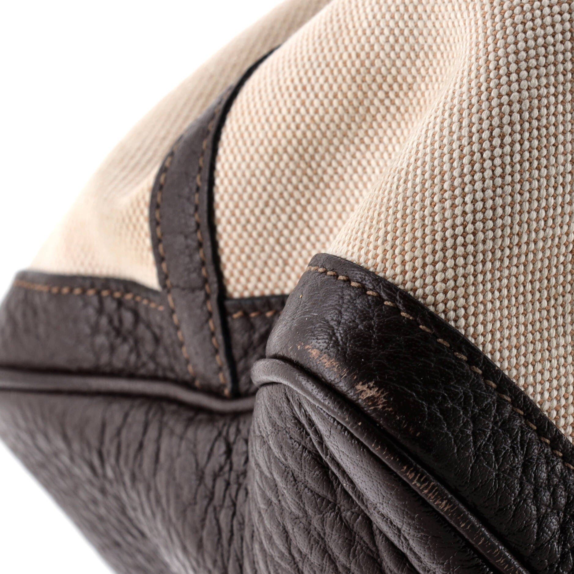 Pre-Owned Hermes Garden Party Tote Toile and Leather 36, Alternate, color, Ebene