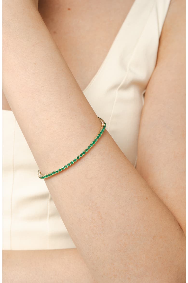 Emerald Tennis Bracelet, Alternate, color, YELLOW GOLD/ EMERALD