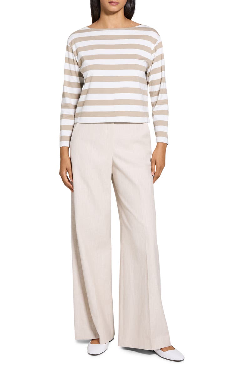 Theory Stripe Boat Neck T-Shirt, Alternate, color,