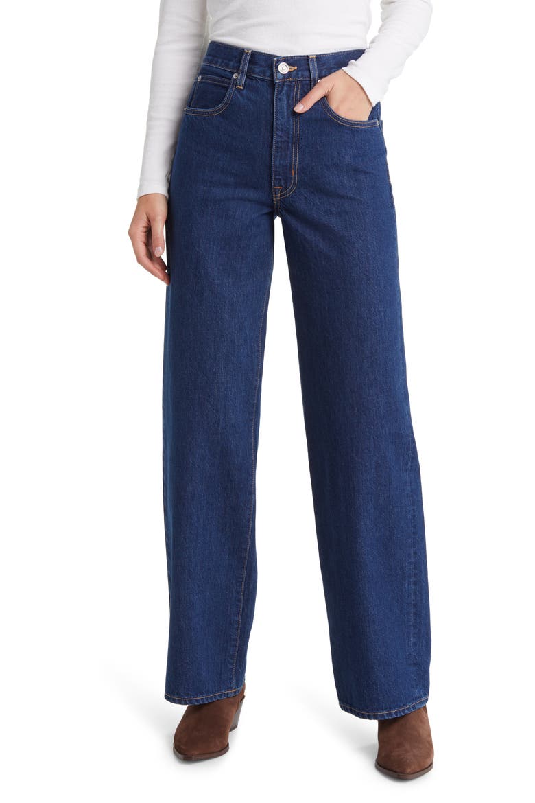 Grace High Waist Wide Leg Jeans, Main, color, EVERMORE