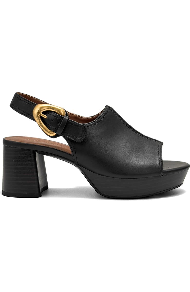 Aerosoles Chancey Platform Sandal, Alternate, color, Black Faux Leather