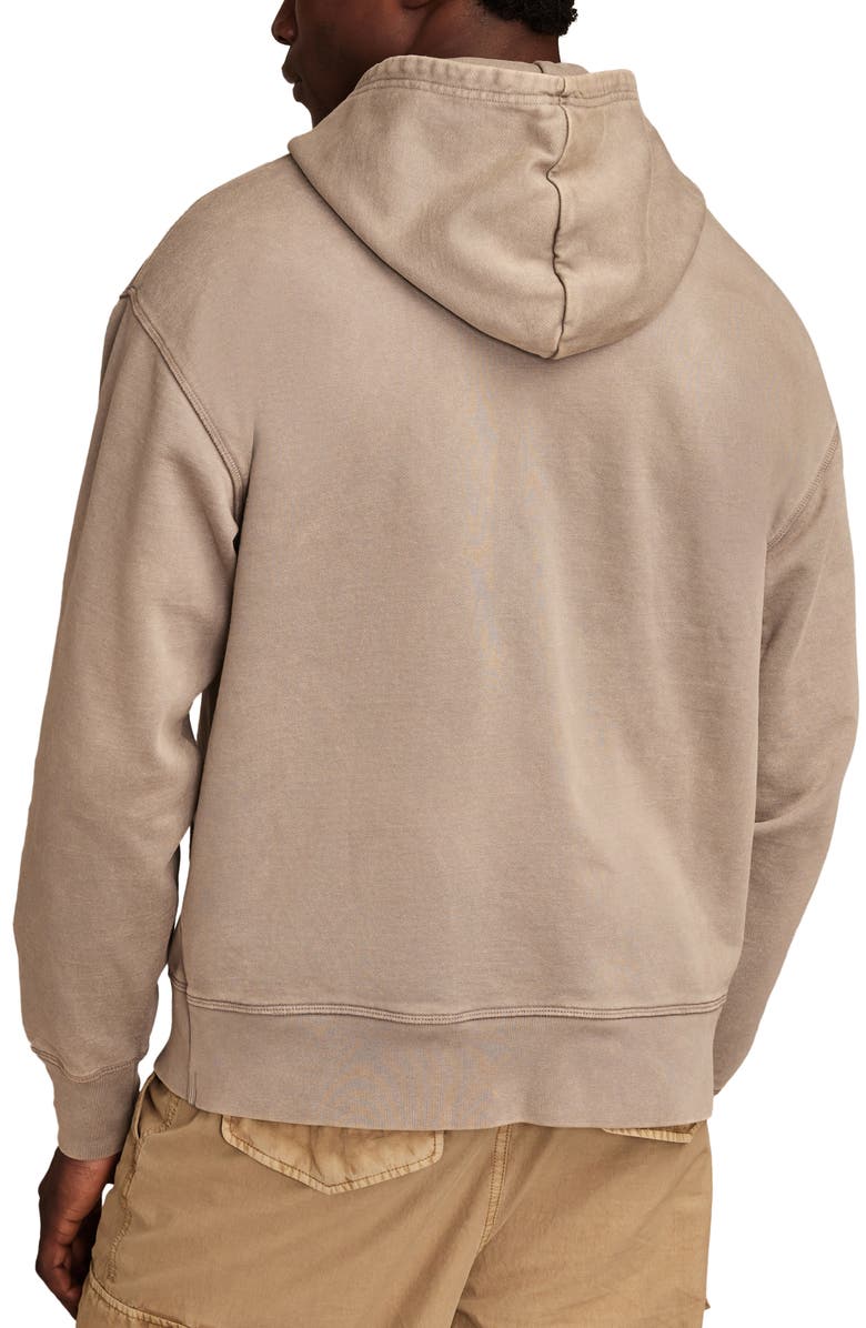 Lucky Brand Army Cotton Logo Hoodie, Alternate, color, Frost Grey