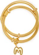 SAACHI Bubble Charm Initial Bracelet