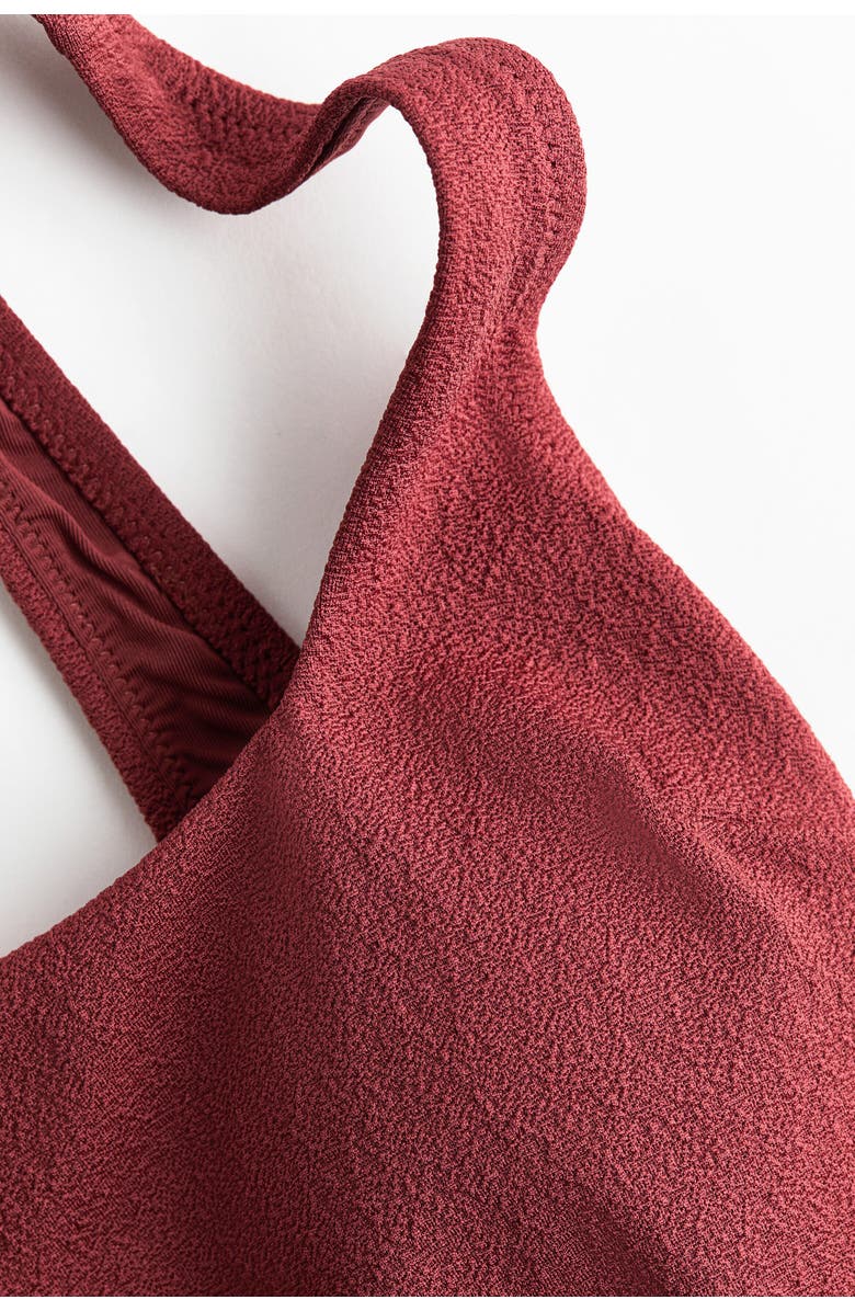 H&M Padded-cup Swimsuit, Alternate, color, Dark Red