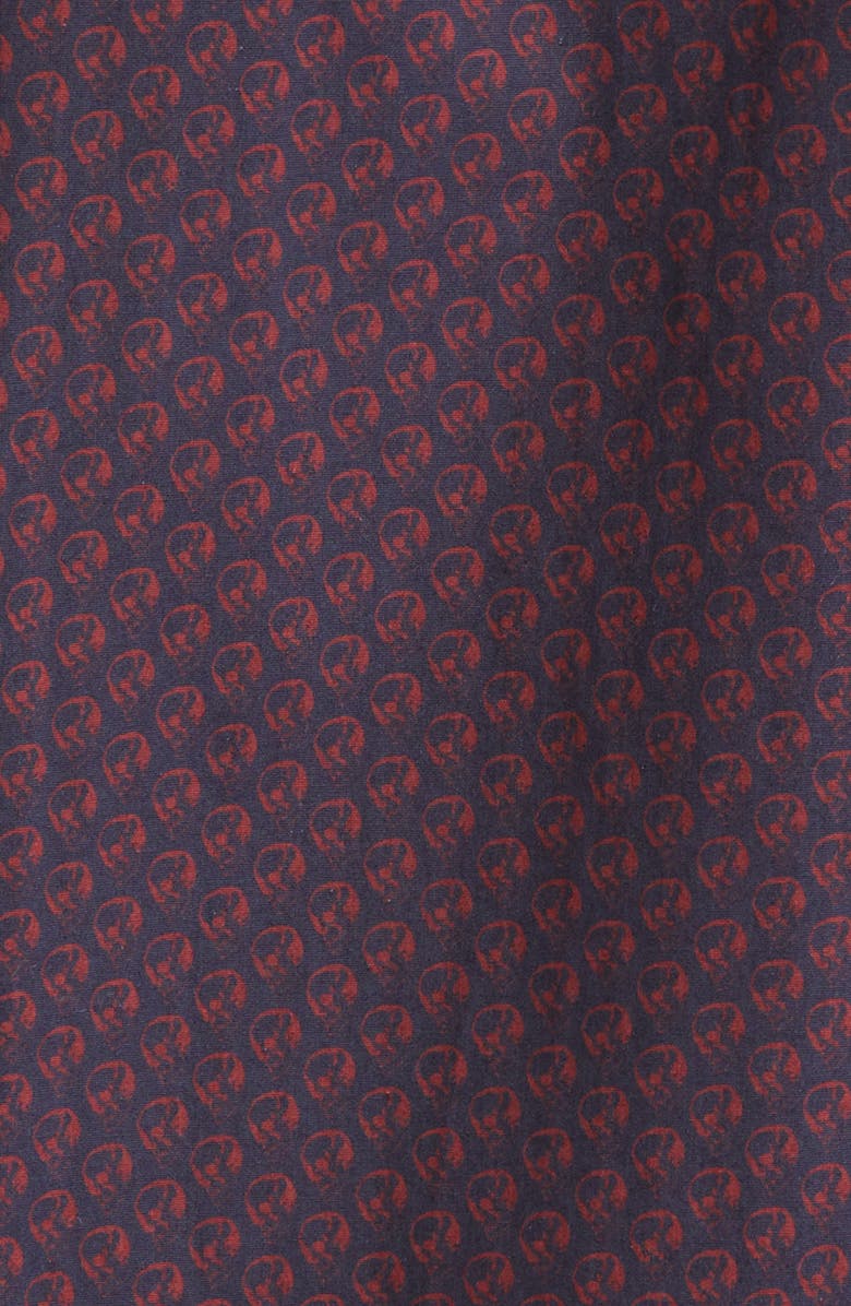 Stone Rose Skull Print Stretch Woven Button-Up Shirt, Alternate, color, 