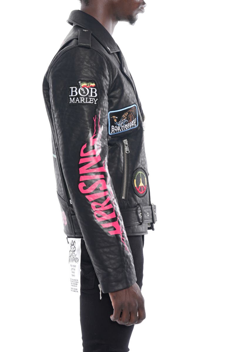 Cult of Individuality Leather Moto Jacket, Alternate, color, 