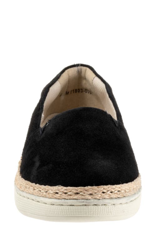 Trotters Accent Slip-on In Black Suede