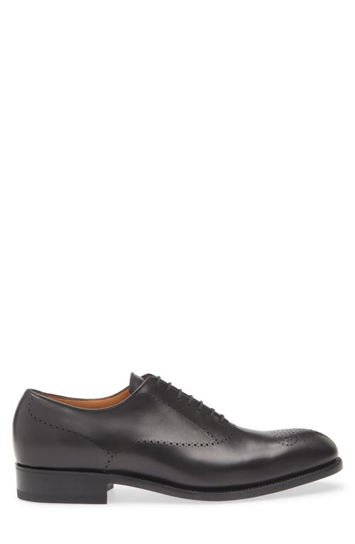 Jm Weston Savile Perforated Wholecut Oxford In Black
