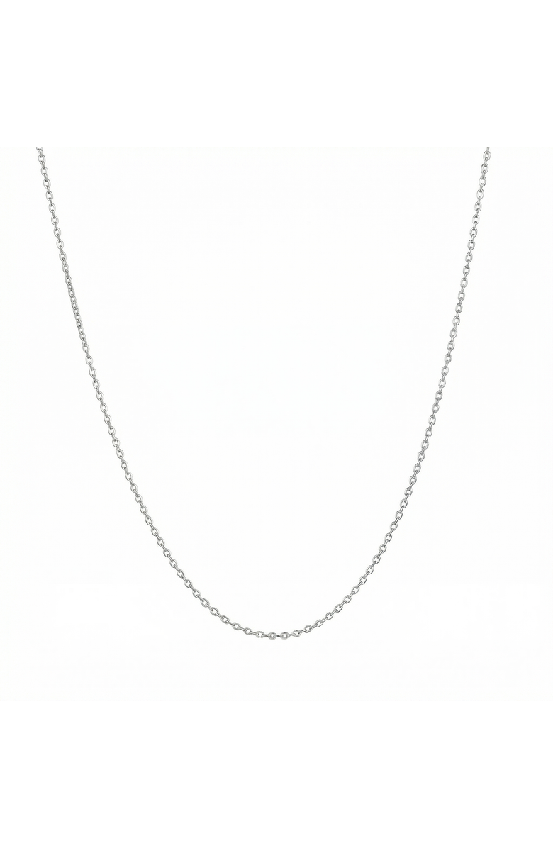 Bliss Diamond 14k Gold Diamond-cut Cable Chain, Main, color, 14K White Gold