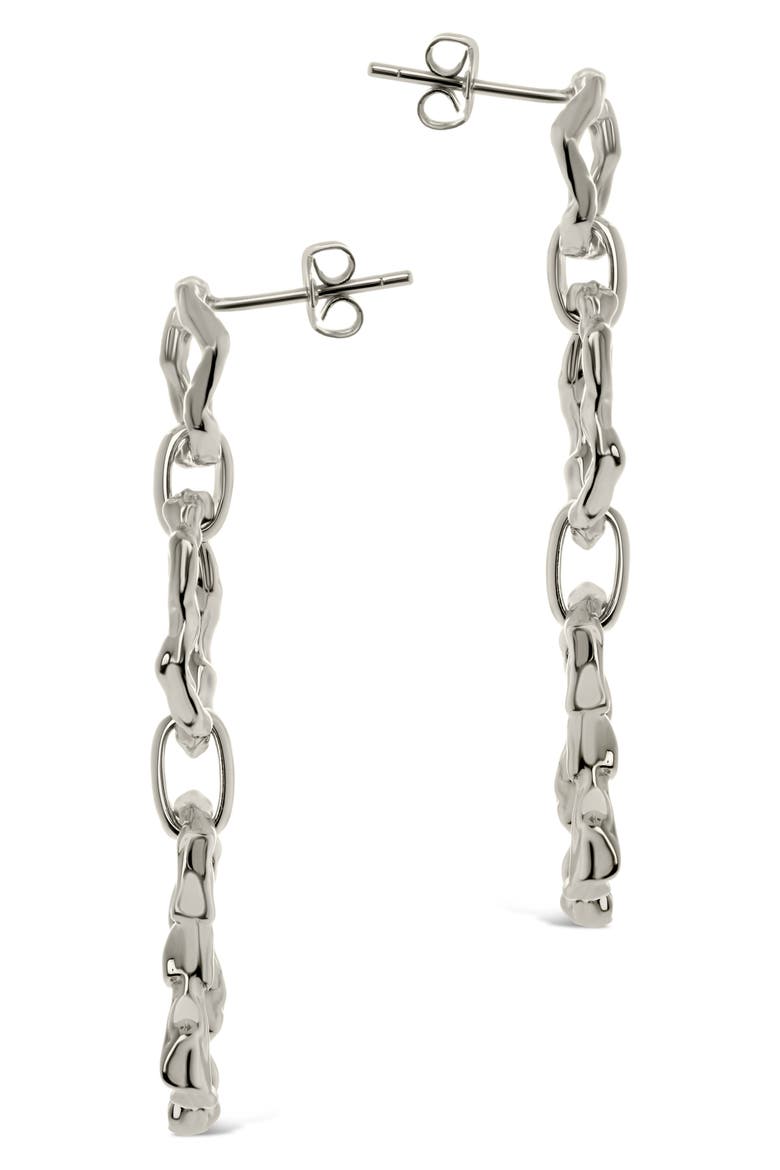 Ira Drop Earrings, Alternate, color, SILVER