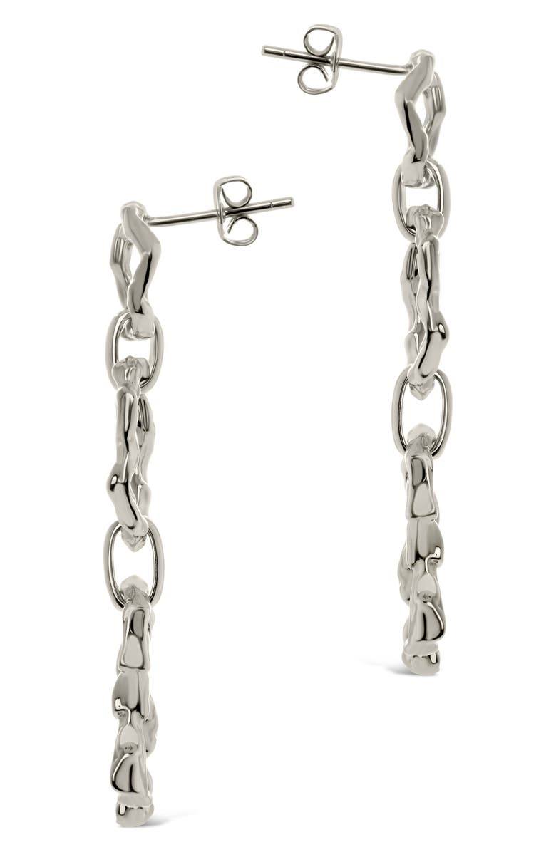 Sterling Forever Ira Drop Earrings, Alternate, color, Silver