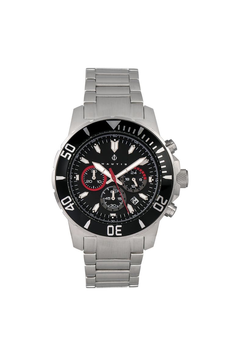 Dive Chrono 500 Chronograph Bracelet Watch, Main, color, Black