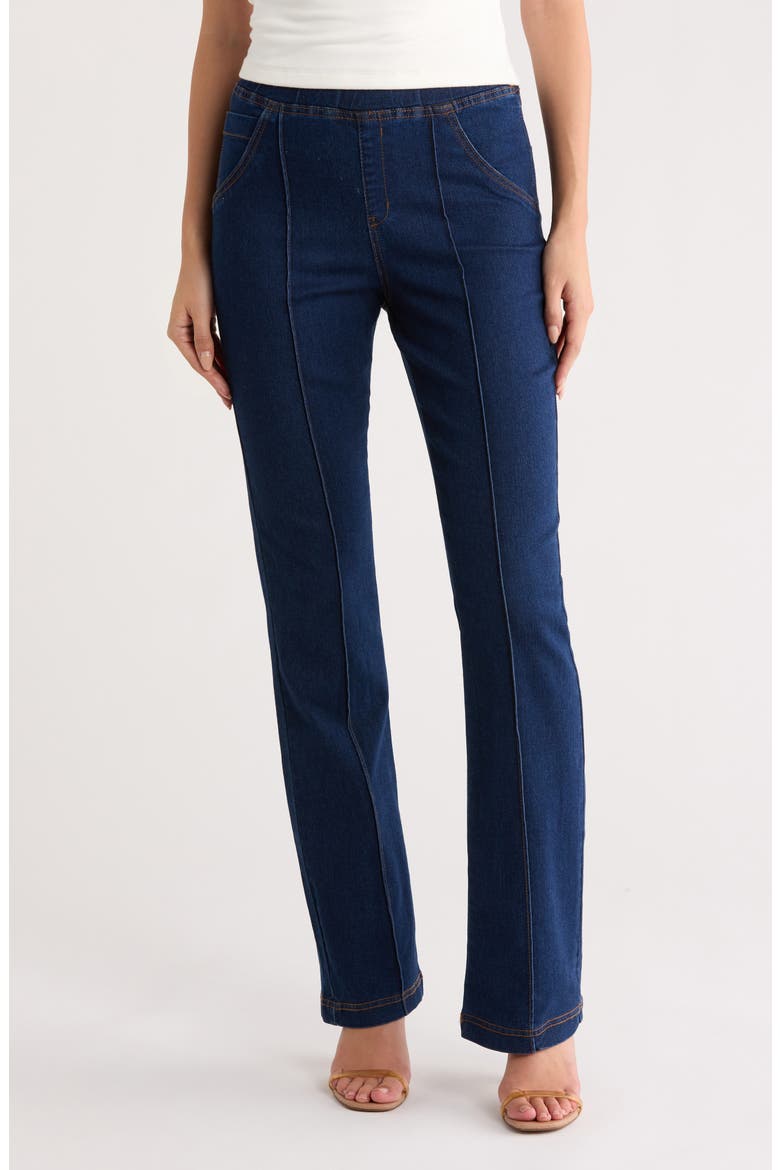 Denim Bootcut Leggings, Main, color, DARK INDIGO