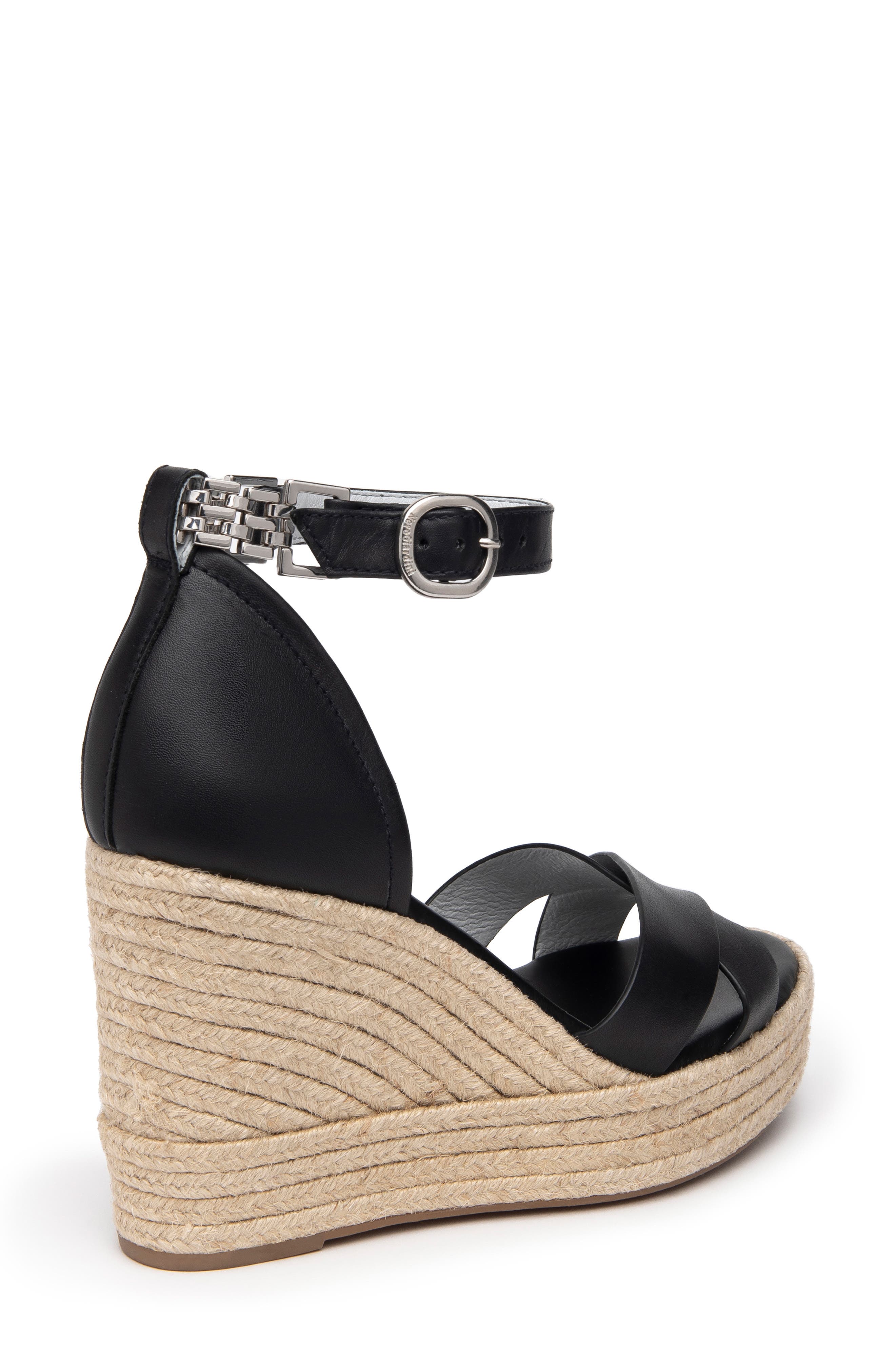 NeroGiardini Ankle Strap Espadrille Wedge Sandal, Alternate, color, 