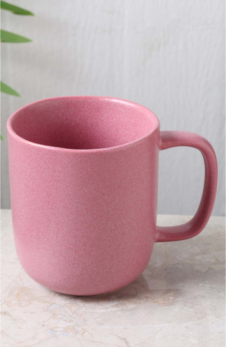 Stone Lain Tom Stoneware 4-Piece Mug Set, Alternate, color, Pink White