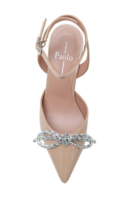 Linea Paolo Heart Ankle Strap Pointed Toe Pump In Maple Sugar