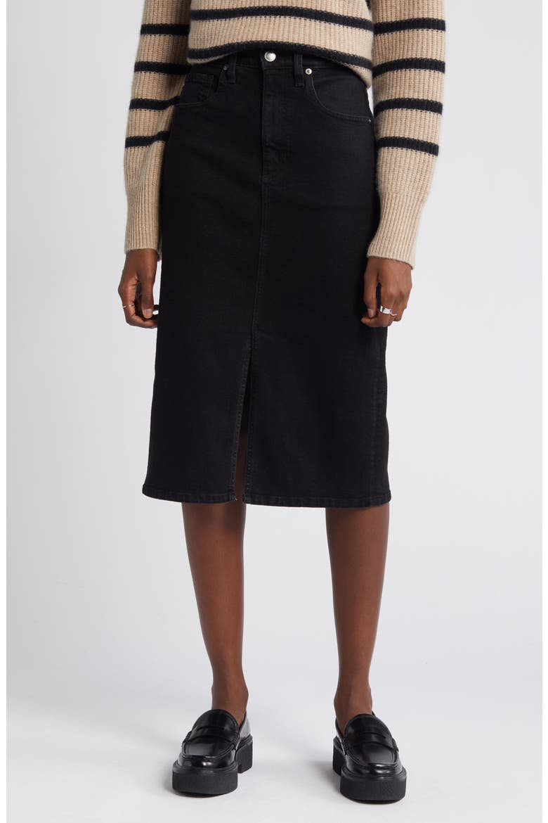 Tefi Denim Pencil Skirt, Alternate, color, BLACK CAST