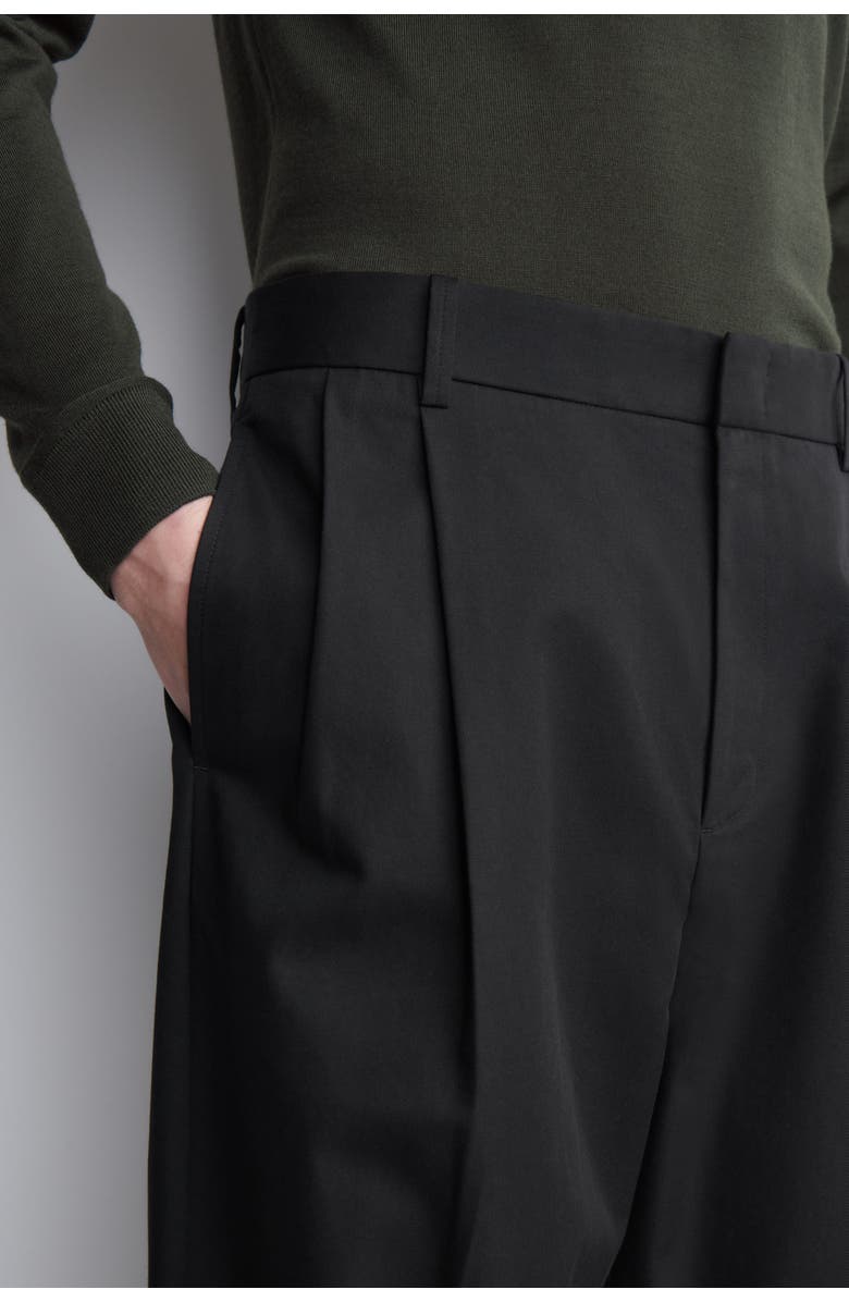 COS Pleated Relaxed-Fit Tapered Pants, Alternate, color, Charcoal