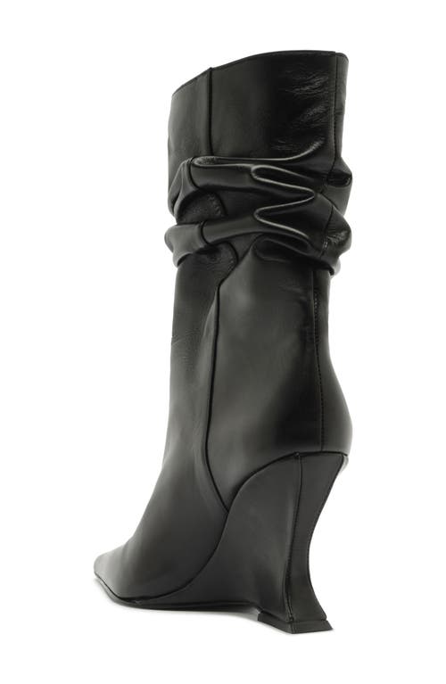 Schutz Siena Slouch Wedge Bootie In Black