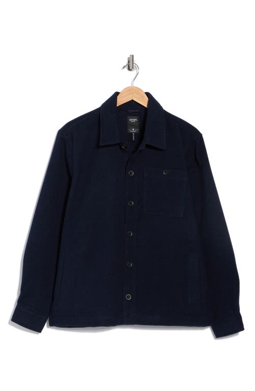 Union Plaid Flannel Shirt Jacket In Brown