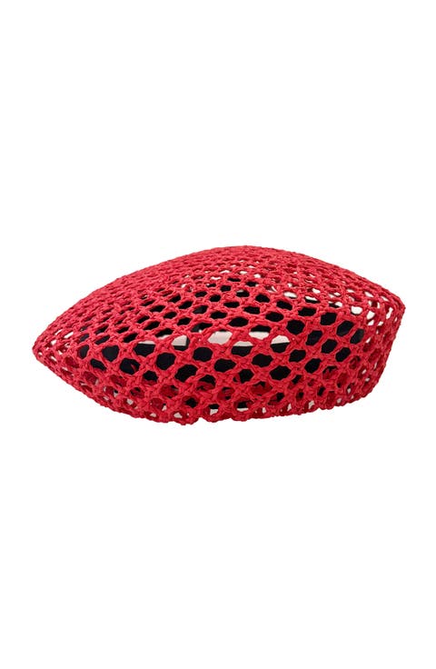 Bini Mesh Straw Beret