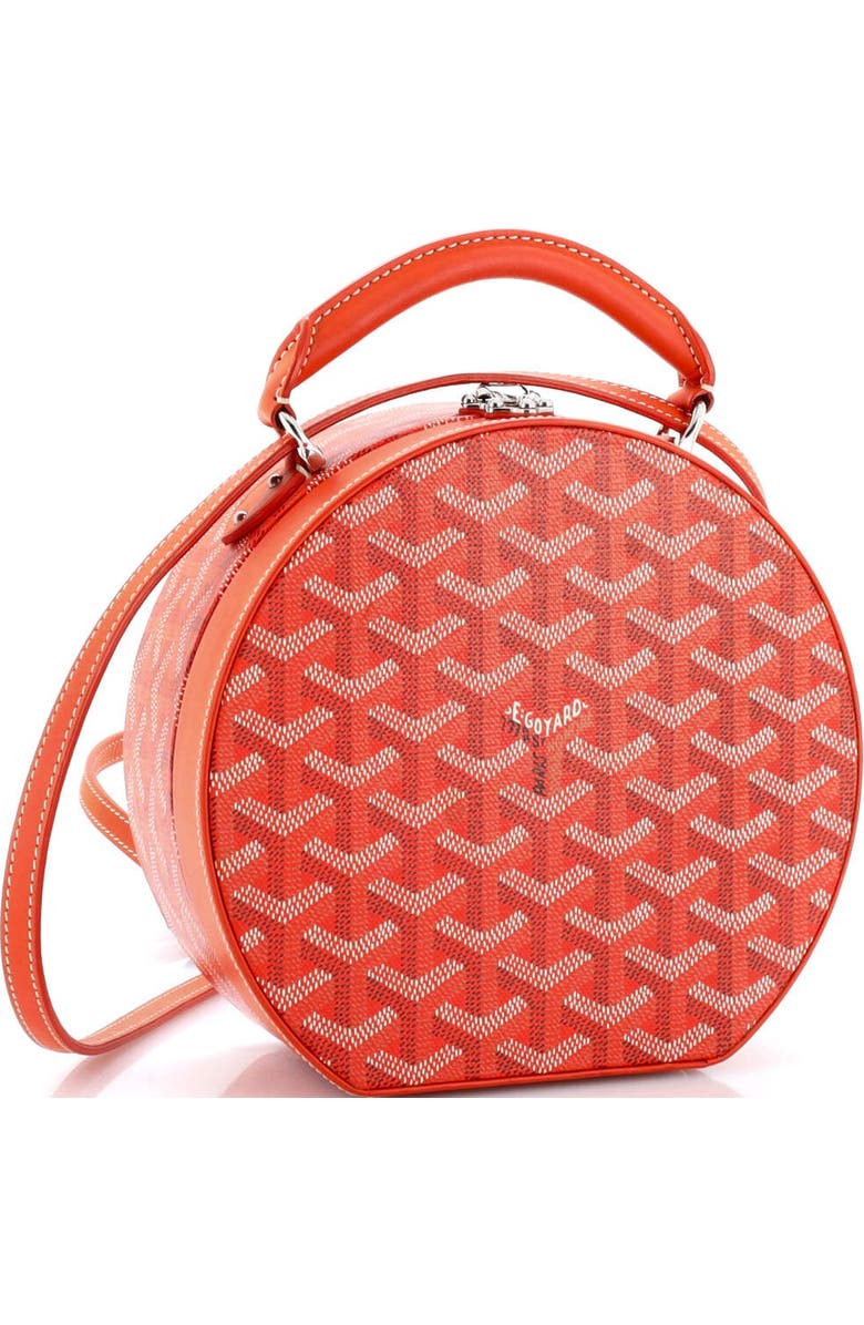 Pre-Owned Goyard Alto Hatbox Bag Coated Canvas, Alternate, color, Orange