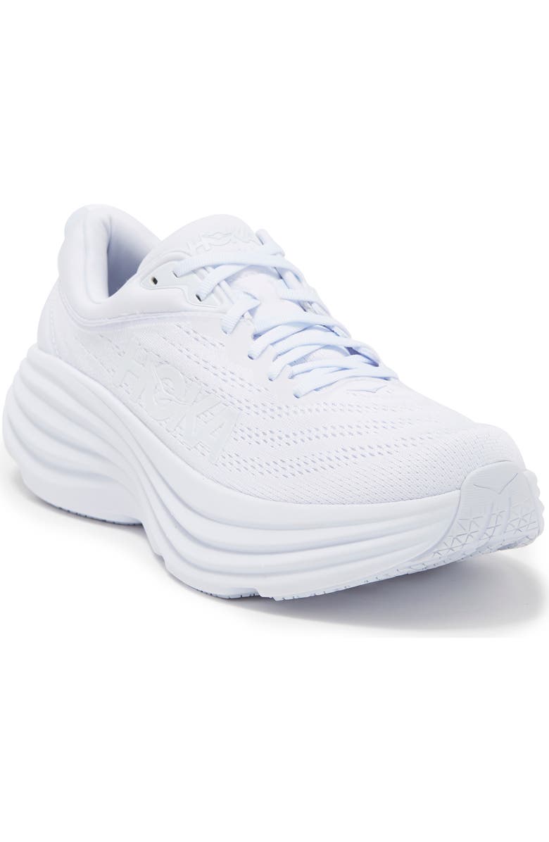 HOKA Bondi 8 Running Shoe, Main, color, White / White