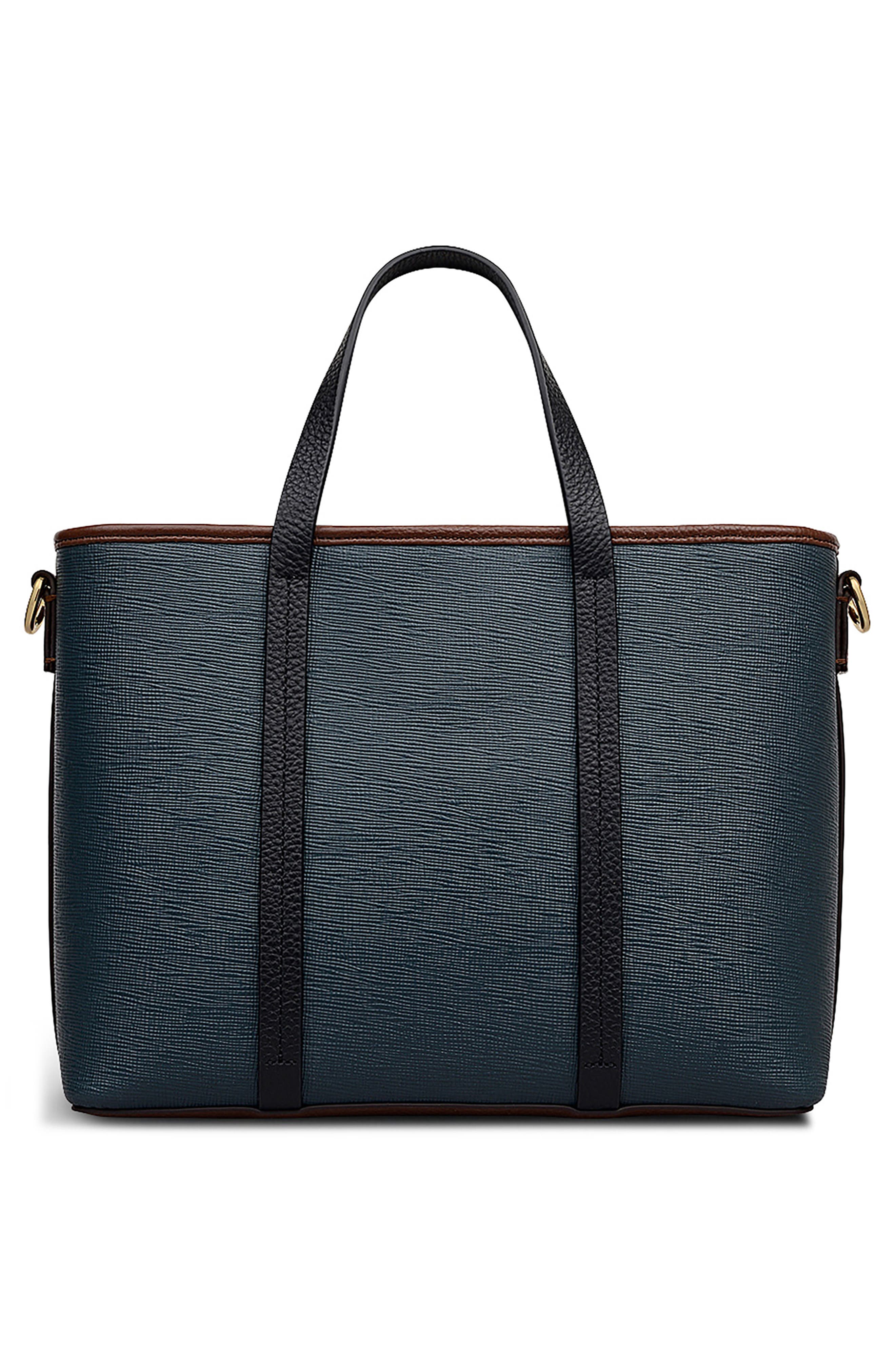 Templeton Place Saffiano Leather Small Tote Bag, Alternate, color, TEAL