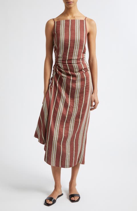 Naomi Stripe Linen Blend Dress