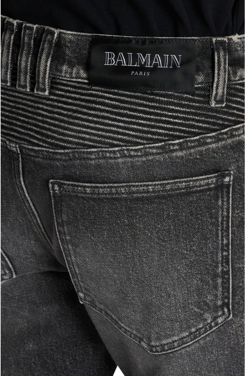 Balmain Slim-Fit Biker Trousers In Denim, Alternate, color, 