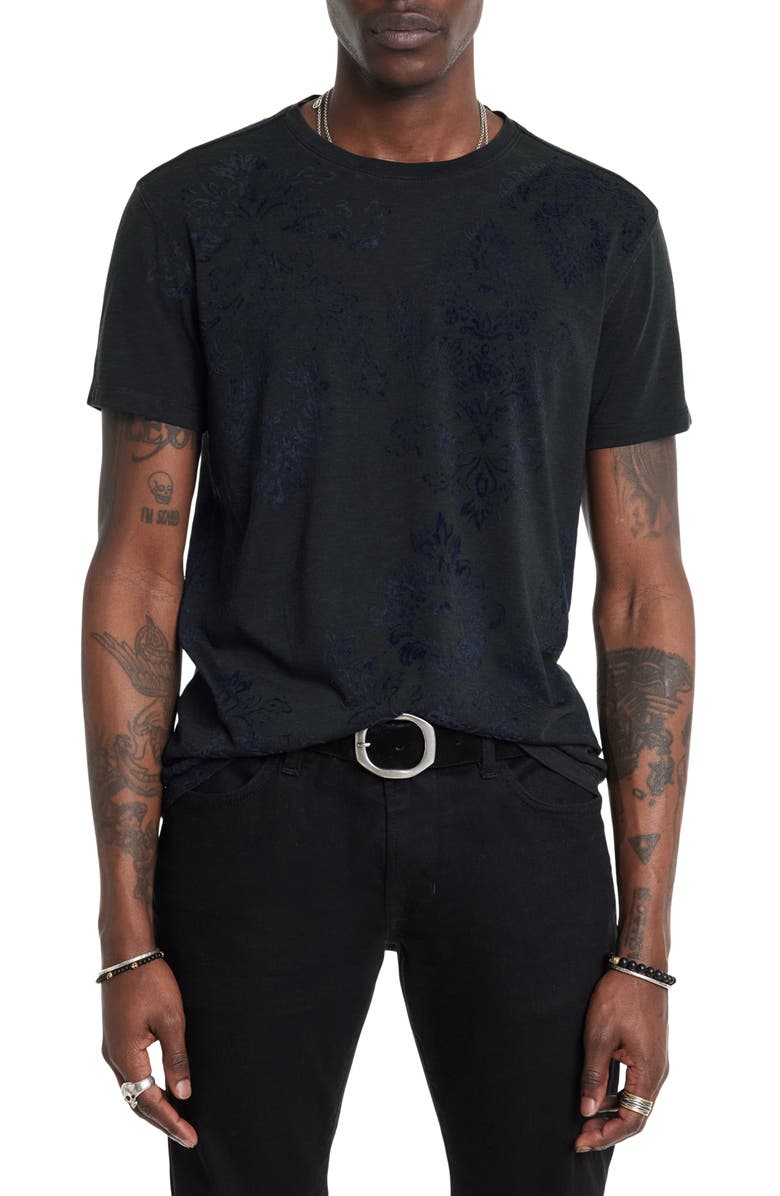 John Varvatos Paisley Cotton Blend T-Shirt, Main, color,