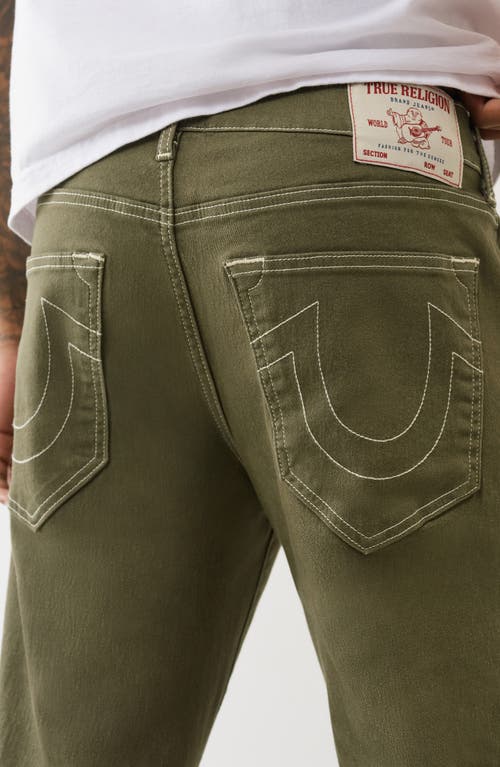 True Religion Geno Single Stitch Slim Fit Jeans In Green