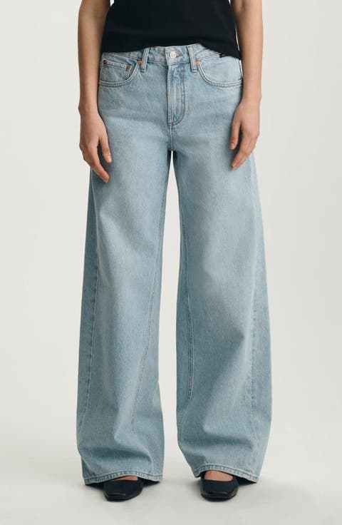 Siena High Waist Wide Leg Jeans (Light Classic Denim)
