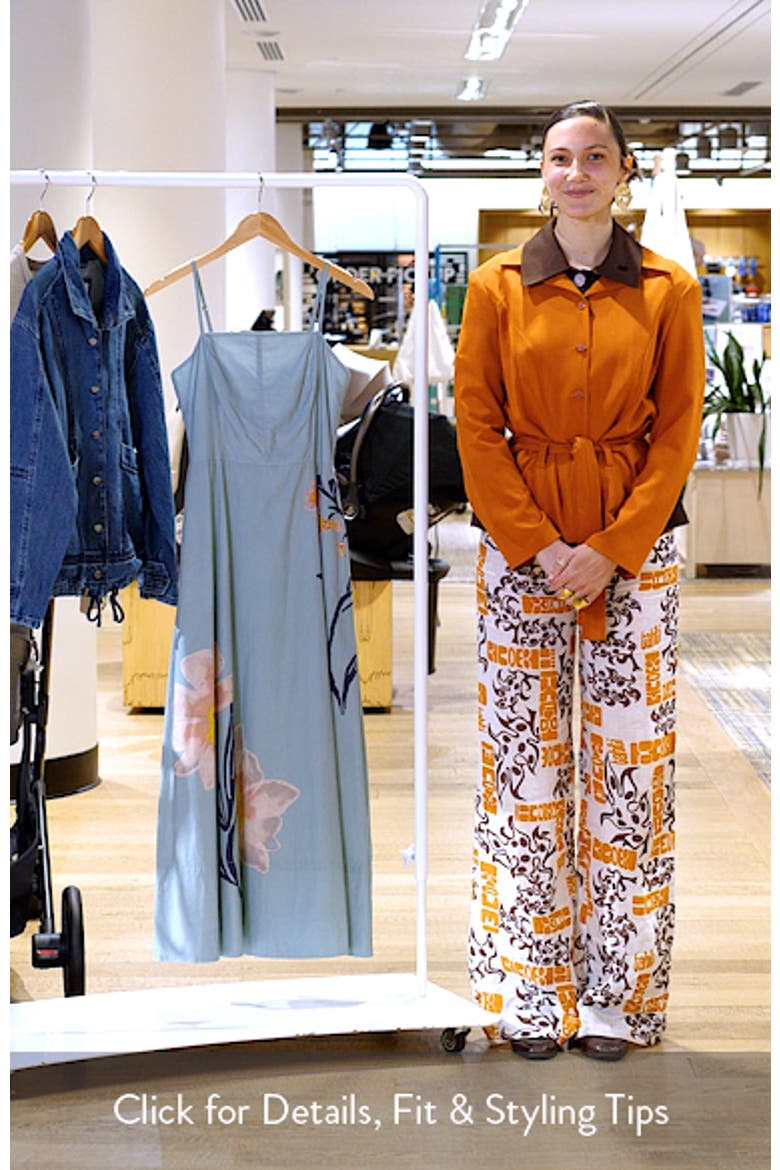 Riley Placed Floral Organic Cotton Poplin Maxi Dress video