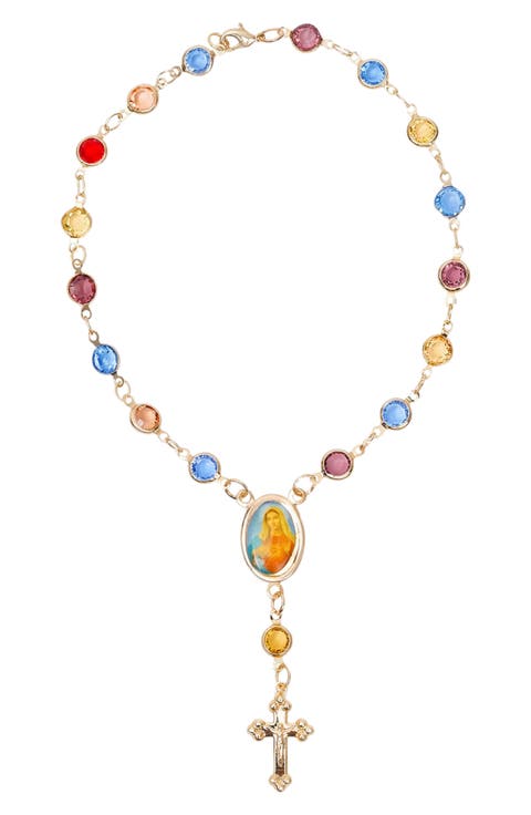 The Blue Stone Rosary Anklet